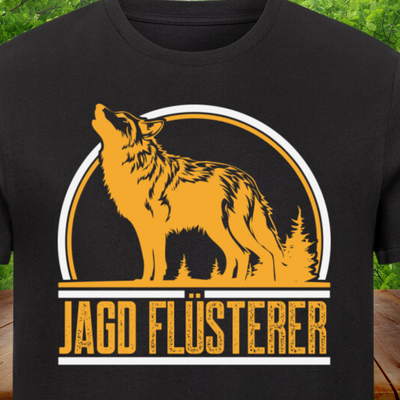 Premium Organic T-Shirt "Jagd Flüsterer Wolf"