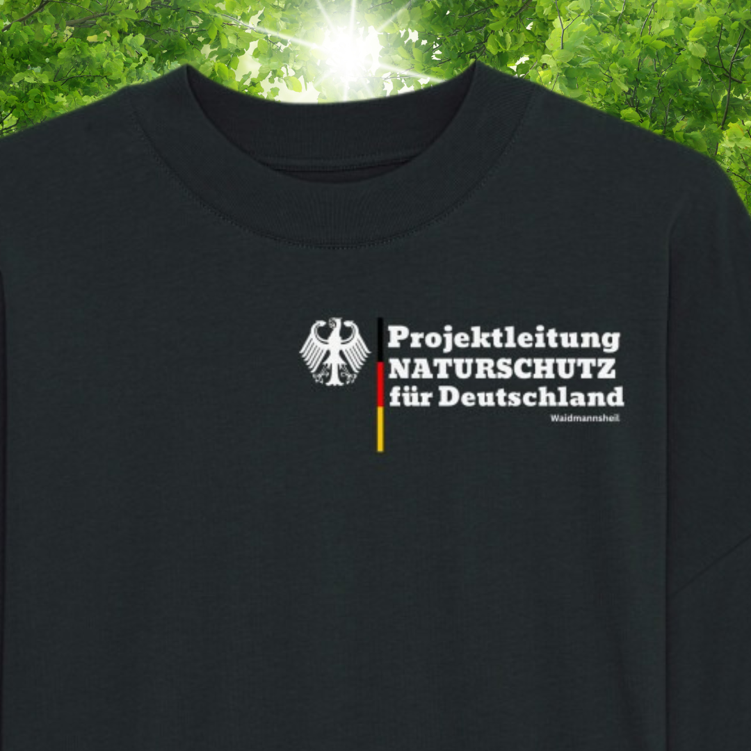 Premium Organic Oversize T-Shirt "Projektleitung Naturschutz"
