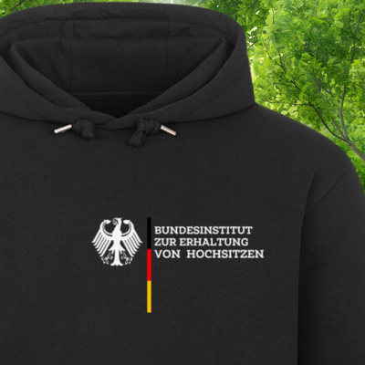 Classic Hoodie  "Bundesinstitut/Hochsitz" Brustprint
