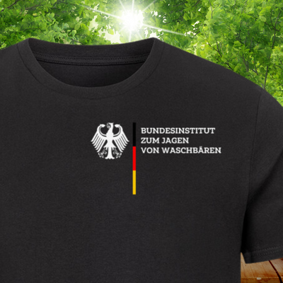 Premium Organic T-Shirt "Bundesinstitut/ Waschbären"